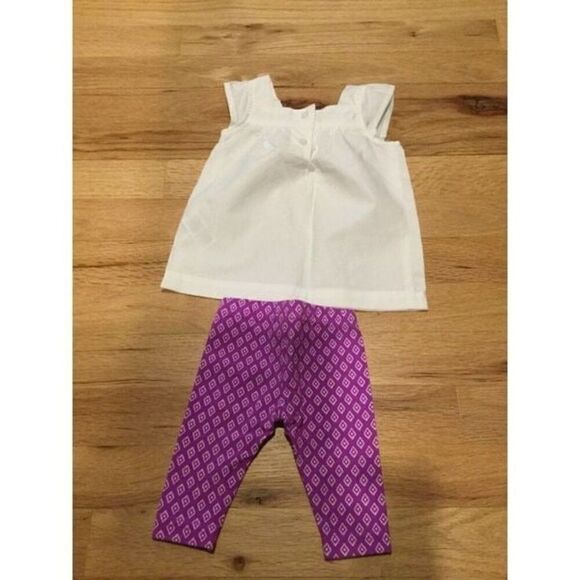 New Carter’s baby girl 3 month set Linen 3pc Girls legging bubble shorts Set - Picture 4 of 7